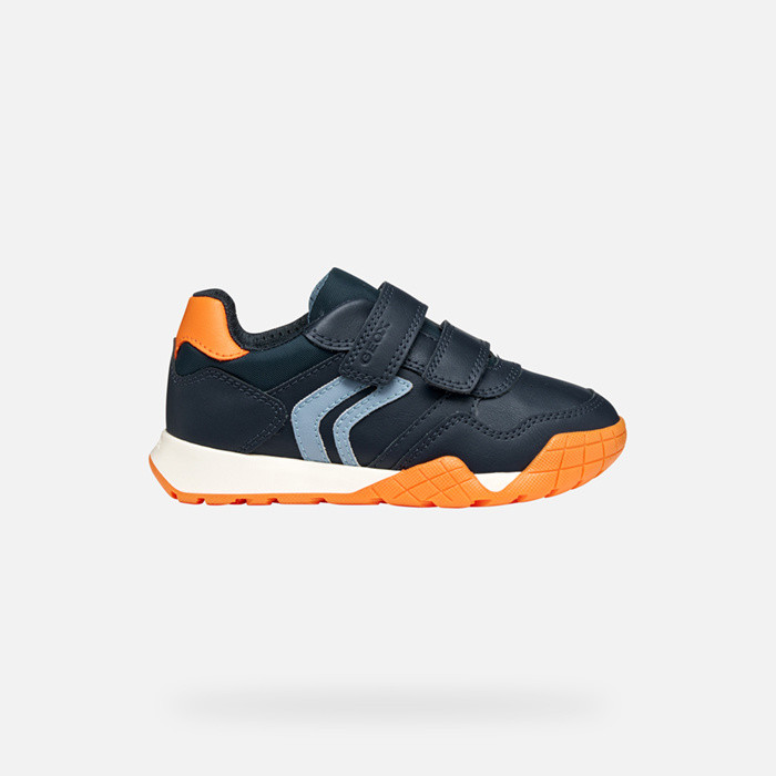 Sneakers with straps RANN-E BOY Navy/Orange | GEOX