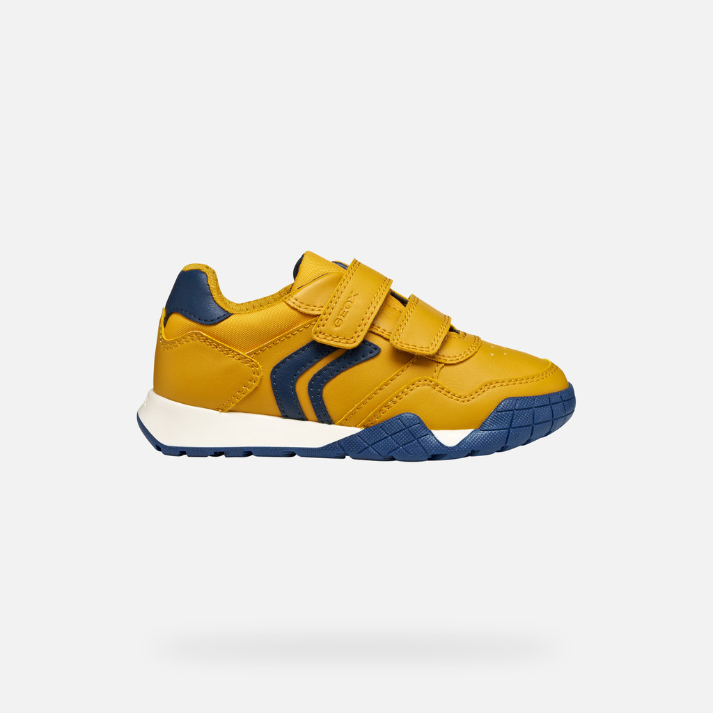 Sneakers with straps RANN-E BOY Yellow/Navy - image number 1 | GEOX