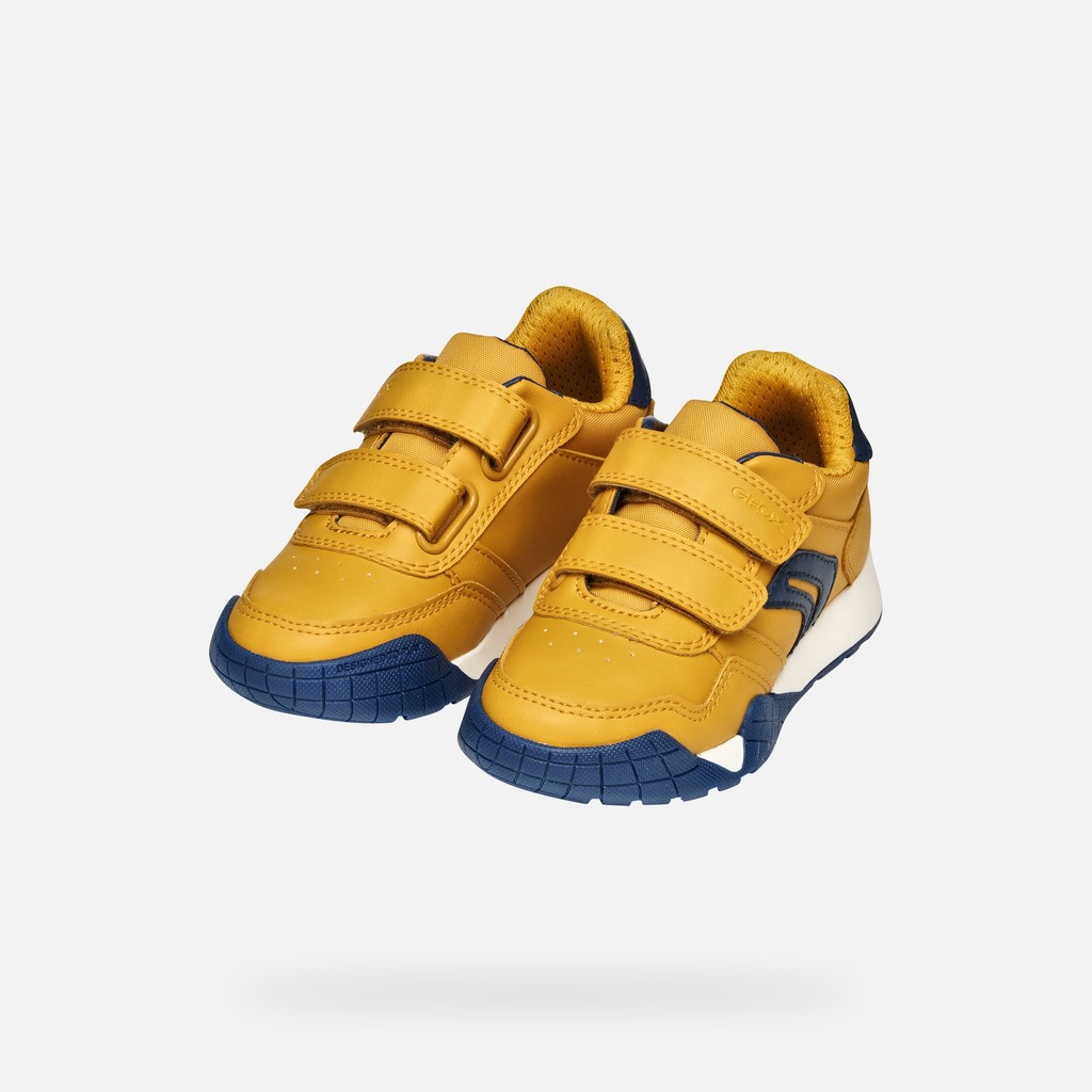 Sneakers with straps RANN-E BOY Yellow/Navy - image number 7 | GEOX