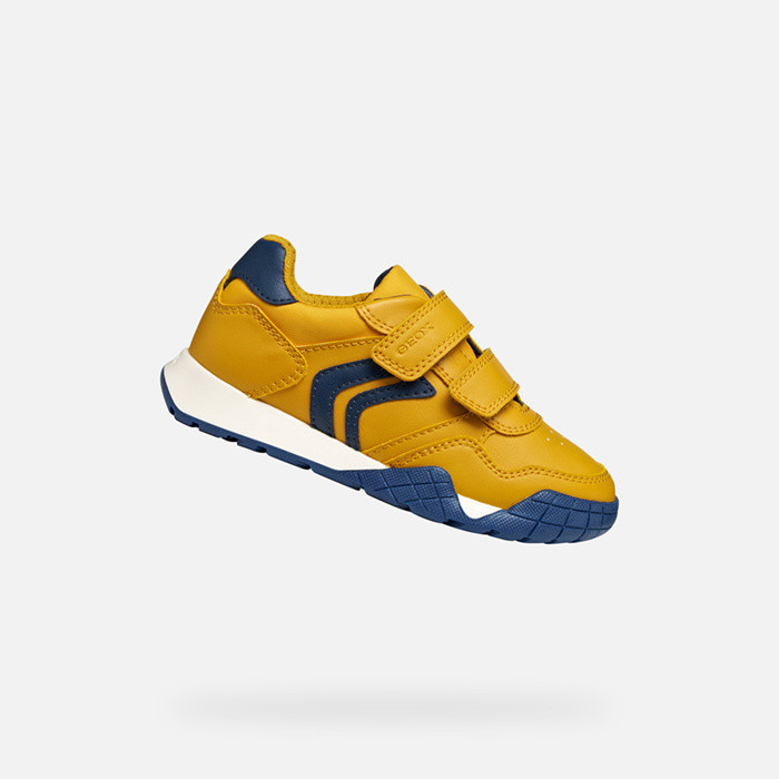 Sneakers with straps RANN-E BOY Yellow/Navy | GEOX