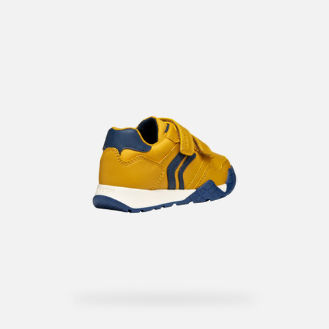 Sneakers with straps RANN-E BOY Yellow/Navy - image number 4 | GEOX