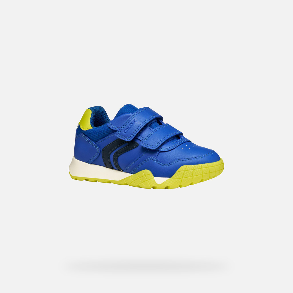 Sneakers with straps RANN-E BOY Royal/Lime - image number 2 | GEOX