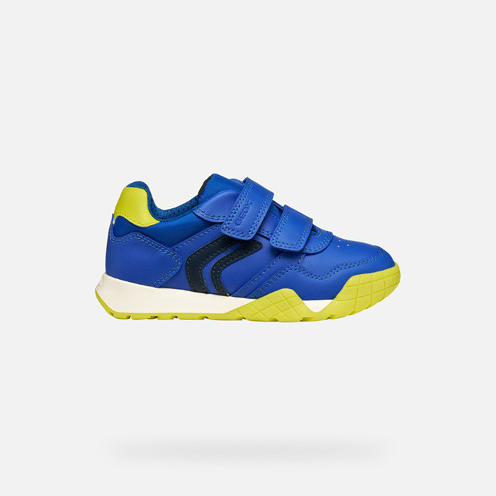 Sneakers with straps RANN-E BOY Royal/Lime | GEOX