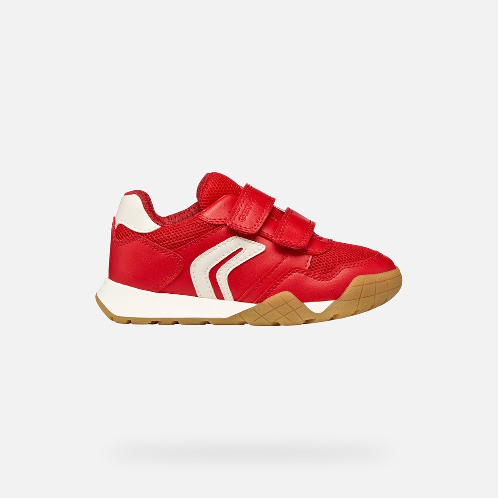 Sneakers with straps RANN-E BOY Red/Light Ivory - image number 1 | GEOX