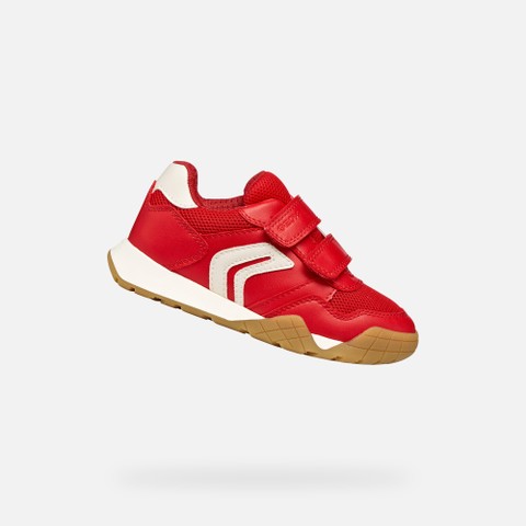 Sneakers with straps RANN-E BOY Red/Light Ivory | GEOX