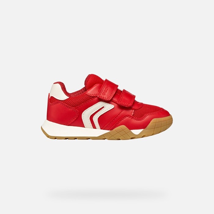 Sneakers with straps RANN-E BOY Red/Light Ivory | GEOX