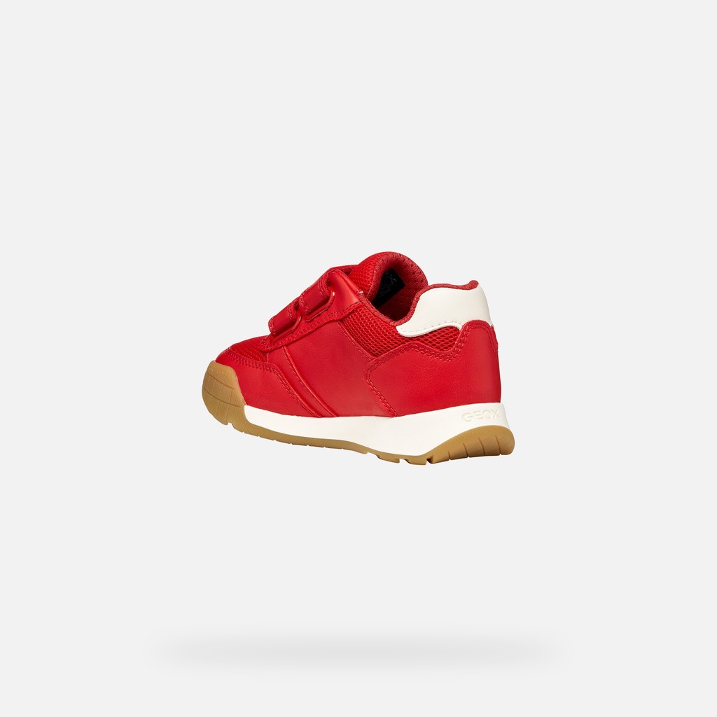 Sneakers with straps RANN-E BOY Red/Light Ivory - image number 3 | GEOX