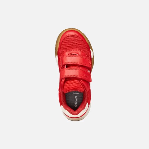 Sneakers with straps RANN-E BOY Red/Light Ivory - image number 5 | GEOX