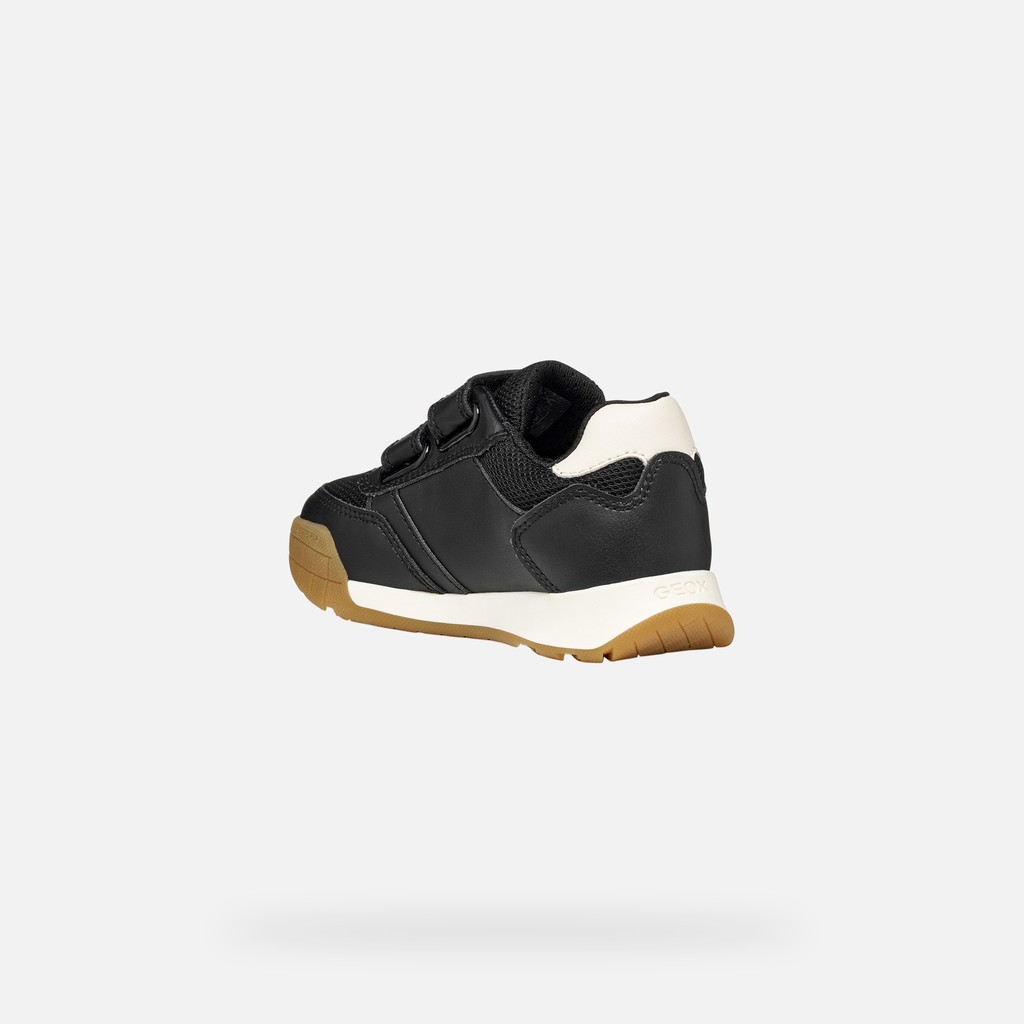 Sneakers mit Riemchen RANN-E JUNGE Schwarz/Hellelfenbein - image number 3 | GEOX