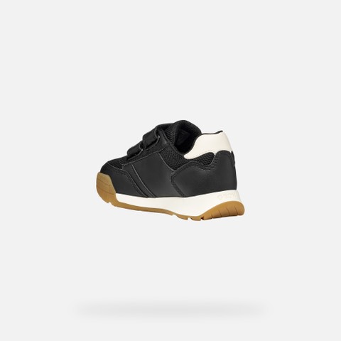 Sneakers mit Riemchen RANN-E JUNGE Schwarz/Hellelfenbein - image number 3 | GEOX