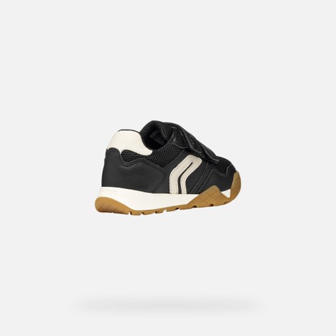 Sneakers mit Riemchen RANN-E JUNGE Schwarz/Hellelfenbein - image number 4 | GEOX