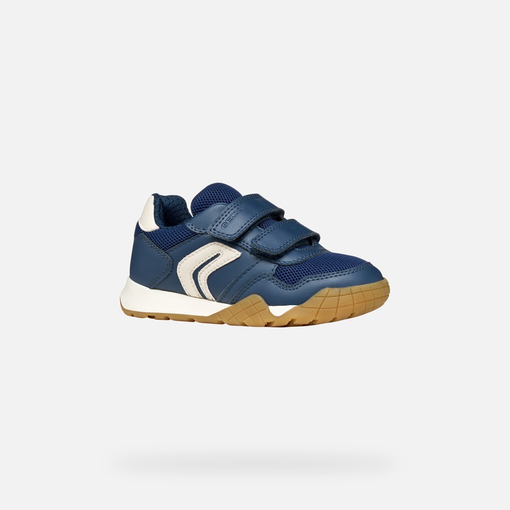 Sneakers with straps RANN-E BOY Navy/Light Ivory - image number 2 | GEOX