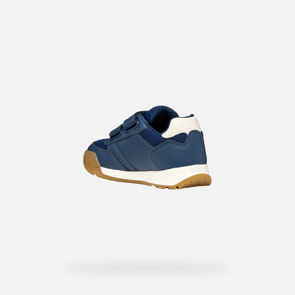 Sneakers with straps RANN-E BOY Navy/Light Ivory - image number 3 | GEOX