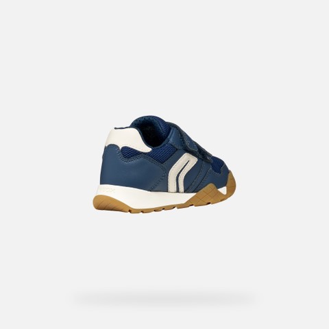 Sneakers with straps RANN-E BOY Navy/Light Ivory - image number 4 | GEOX
