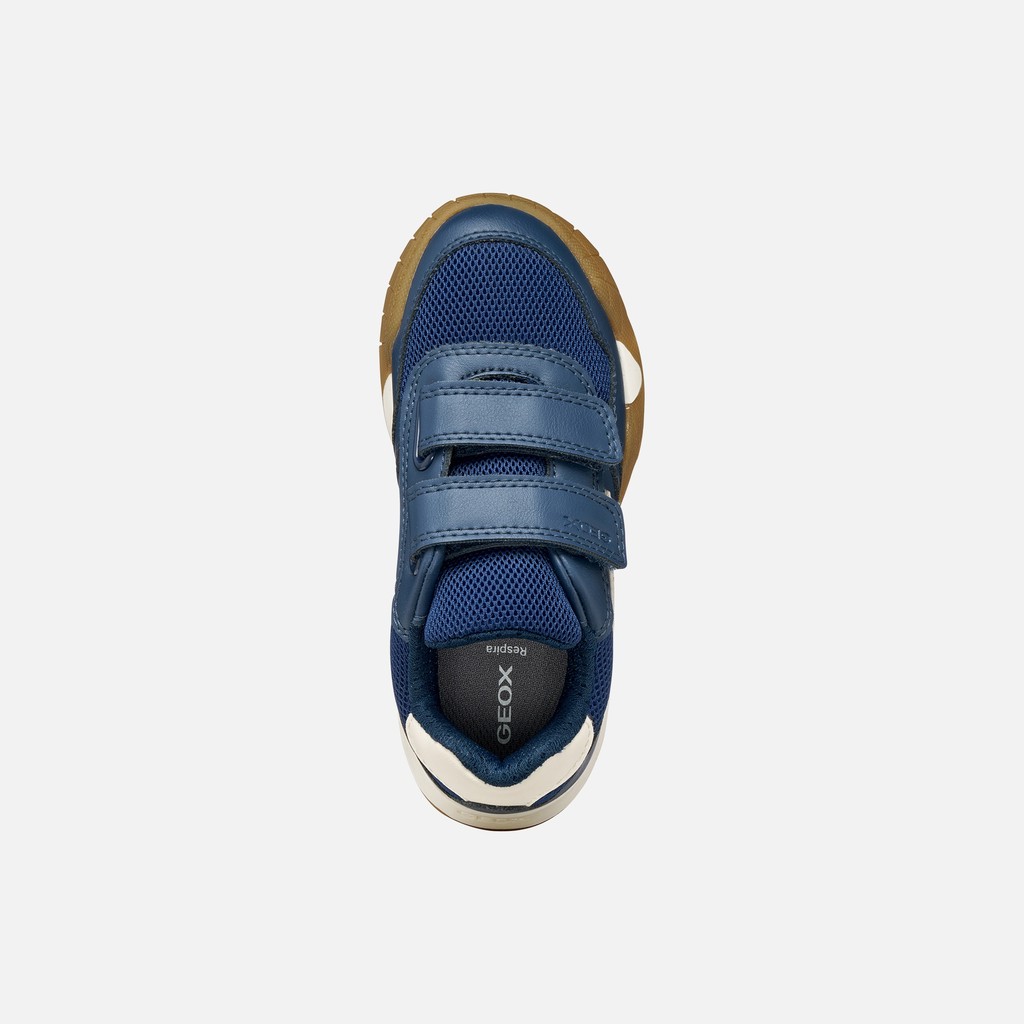 Sneakers with straps RANN-E BOY Navy/Light Ivory - image number 5 | GEOX