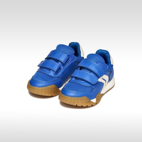 Sneakers with straps RANN-E BOY Royal/Light Ivory - image number 1 | GEOX