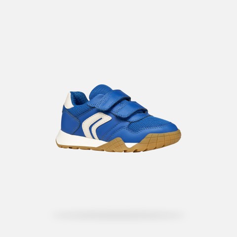 Sneakers with straps RANN-E BOY Royal/Light Ivory - image number 2 | GEOX