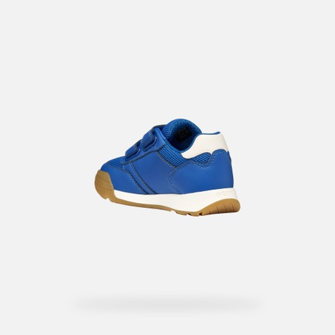Sneakers with straps RANN-E BOY Royal/Light Ivory - image number 3 | GEOX