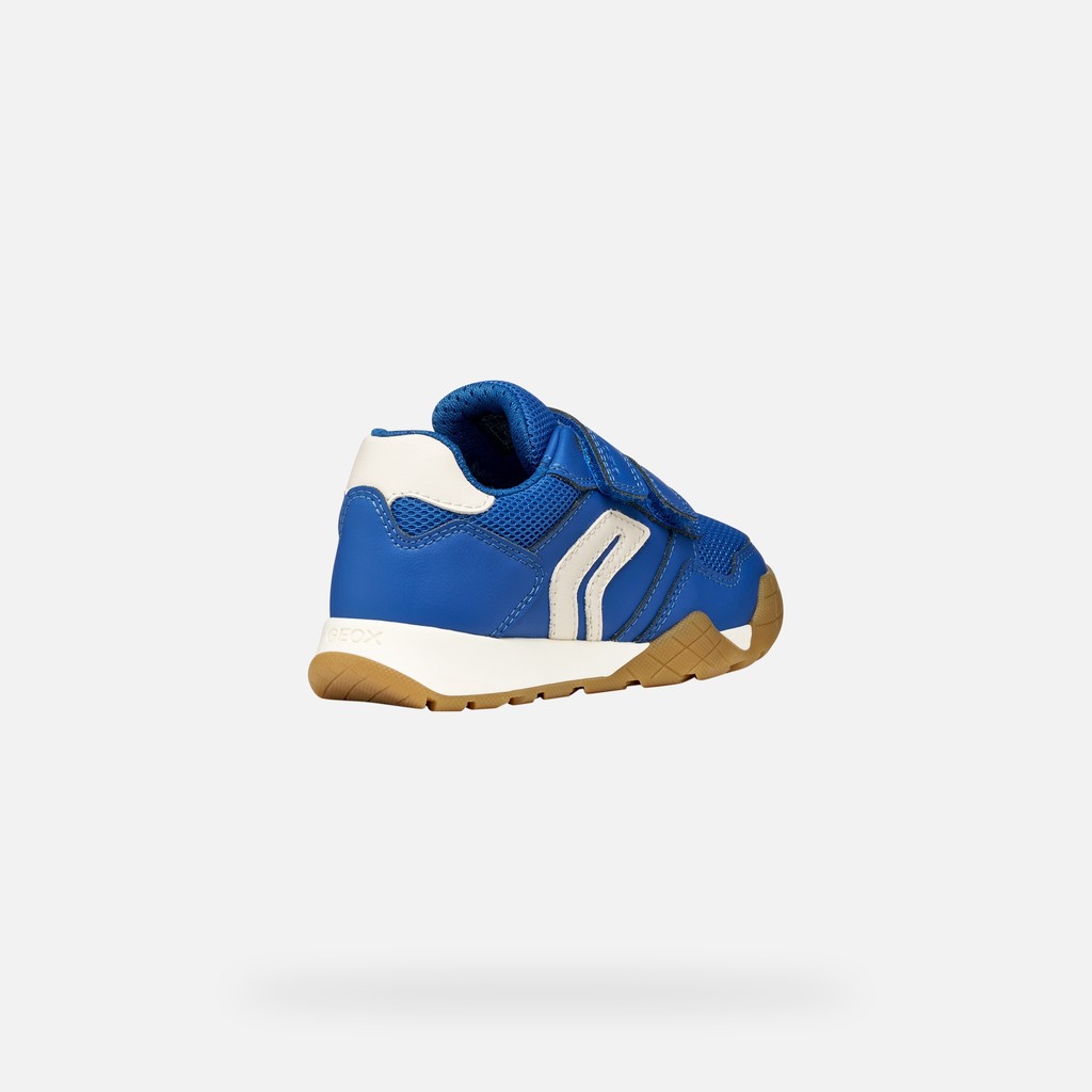 Sneakers with straps RANN-E BOY Royal/Light Ivory - image number 4 | GEOX
