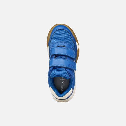 Sneakers with straps RANN-E BOY Royal/Light Ivory - image number 5 | GEOX