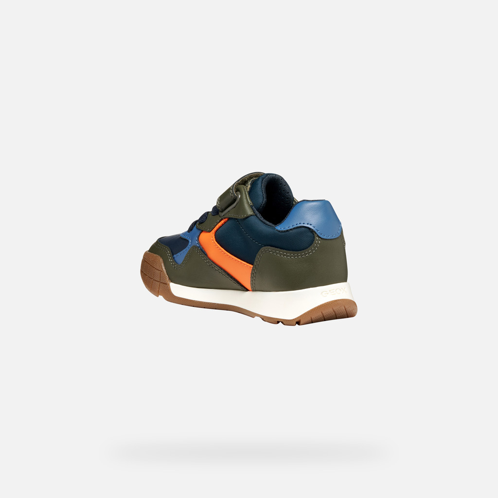 Low top sneakers RANN-E BOY Military/Orange - image number 3 | GEOX