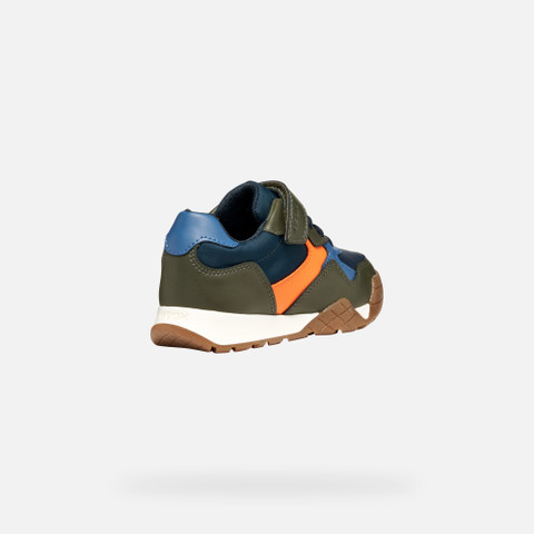 Low top sneakers RANN-E BOY Military/Orange - image number 4 | GEOX