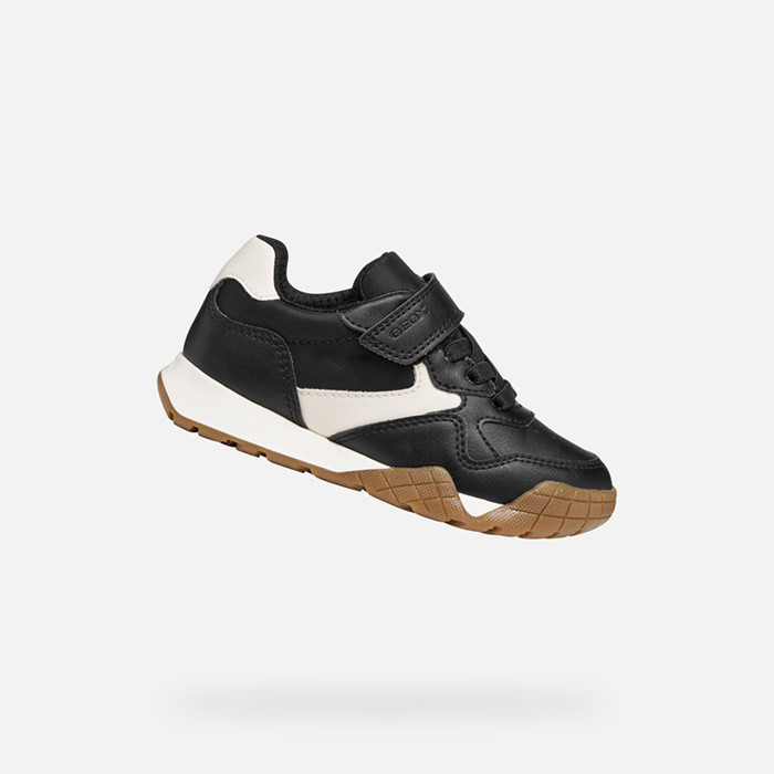 Low top sneakers RANN-E BOY Black/Light ivory | GEOX