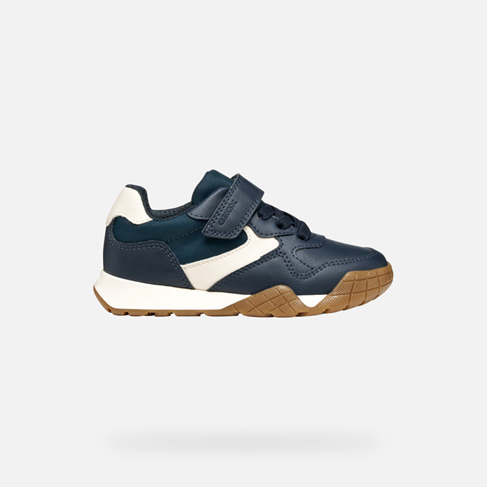Low top sneakers RANN-E BOY Navy/Light Ivory | GEOX