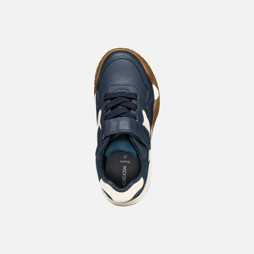 Low top sneakers RANN-E BOY Navy/Light Ivory - image number 5 | GEOX