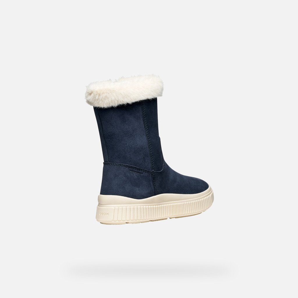 Fur-trimmed ankle boots LAQUINNY GIRL Dark Navy - image number 4 | GEOX