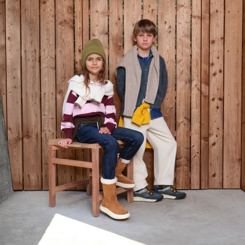 Stiefeletten mit Fell LAQUINNY   MÄDCHEN Cognac - image number 8 | GEOX