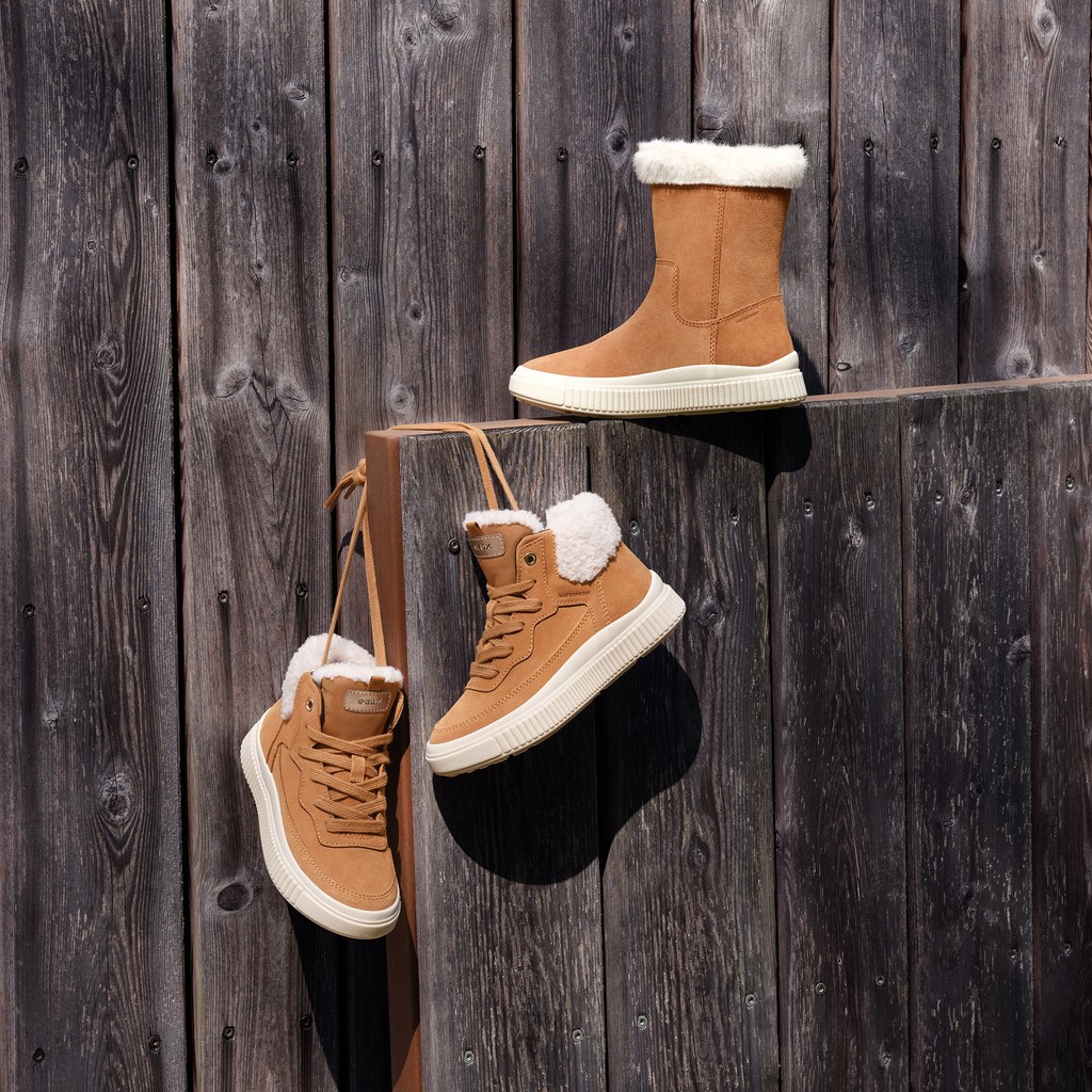 Stiefeletten mit Fell LAQUINNY   MÄDCHEN Cognac - image number 9 | GEOX