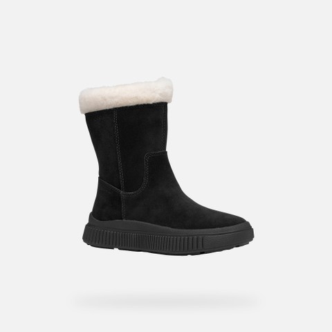 Fur-trimmed ankle boots LAQUINNY   GIRL Black - image number 2 | GEOX