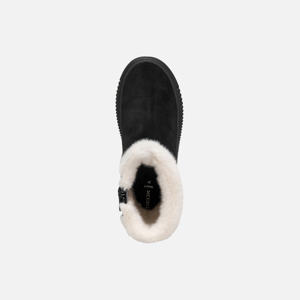 Fur-trimmed ankle boots LAQUINNY   GIRL Black - image number 5 | GEOX