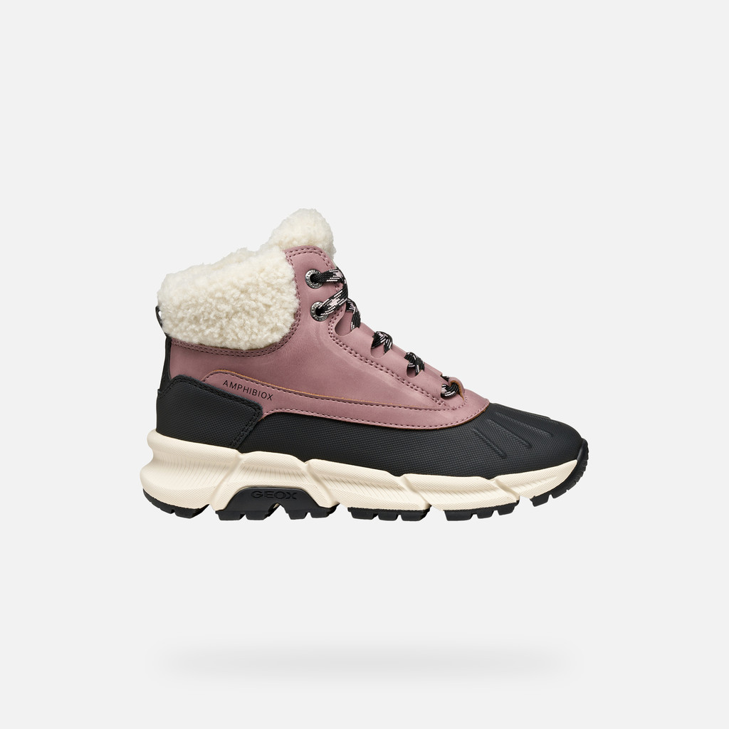 Mid calf boots FLEXYPER PLUS ABX JUNIOR Dark rose/Black - image number 1 | GEOX