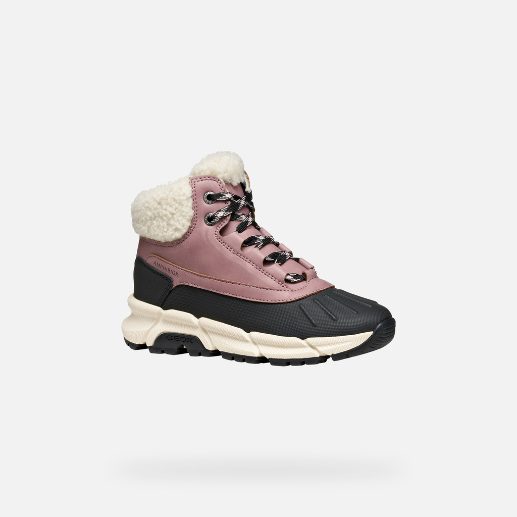Mid calf boots FLEXYPER PLUS ABX JUNIOR Dark rose/Black - image number 2 | GEOX
