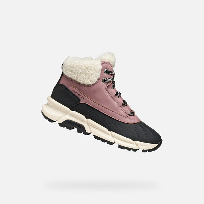Mid calf boots FLEXYPER PLUS ABX JUNIOR Dark rose/Black | GEOX