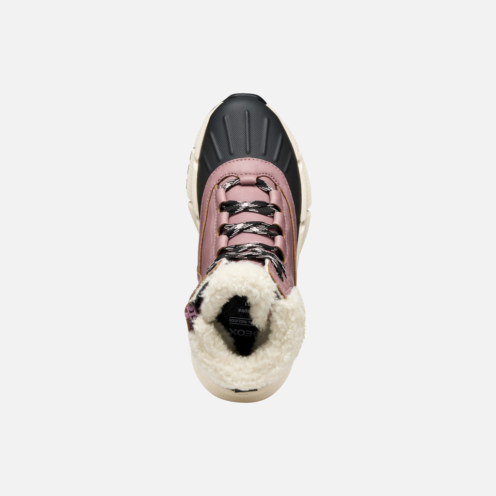 Mid calf boots FLEXYPER PLUS ABX JUNIOR Dark rose/Black - image number 5 | GEOX