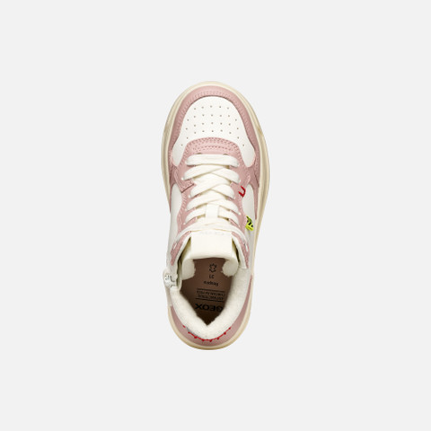 High top sneakers LESTRELLA GIRL White/Rose - image number 5 | GEOX