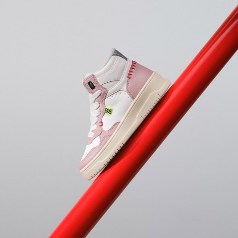 High top sneakers LESTRELLA GIRL White/Rose - image number 9 | GEOX