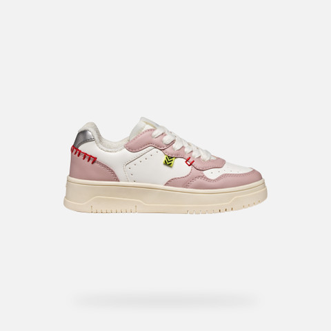 Low top sneakers LESTRELLA GIRL White/Rose - image number 1 | GEOX