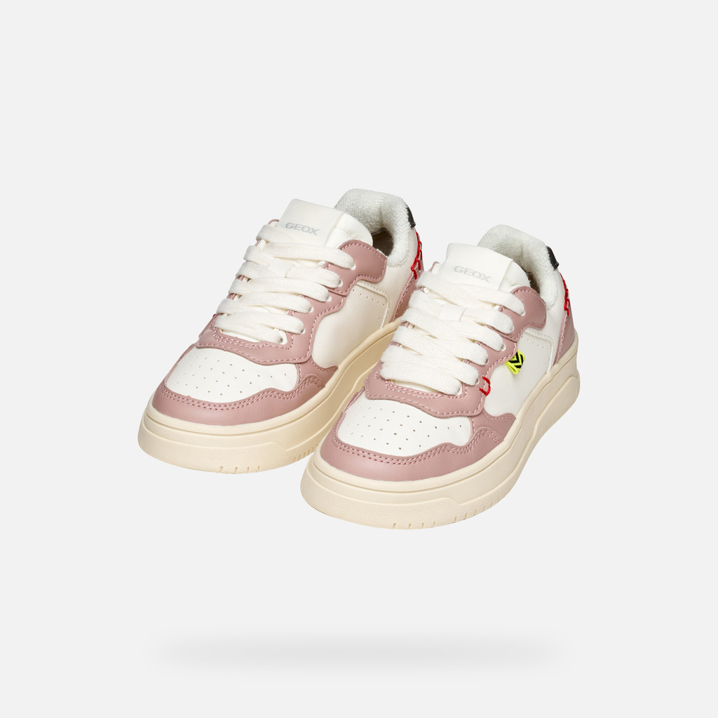Low top sneakers LESTRELLA GIRL White/Rose - image number 7 | GEOX