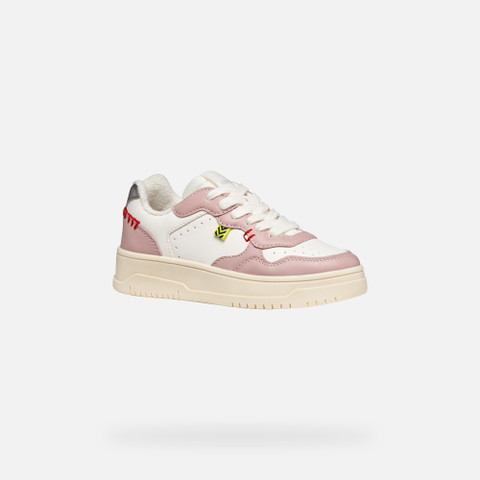 Low top sneakers LESTRELLA GIRL White/Rose - image number 2 | GEOX