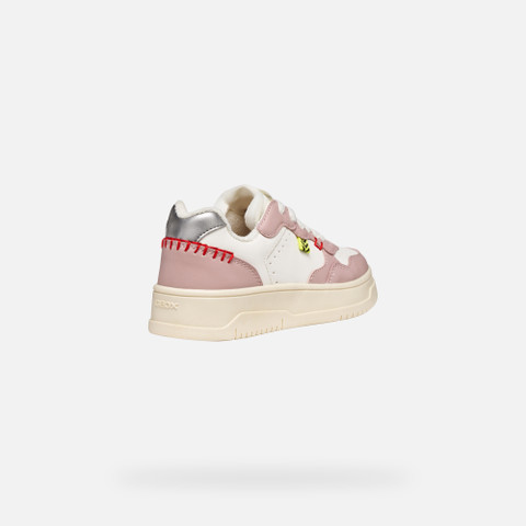 Low top sneakers LESTRELLA GIRL White/Rose - image number 4 | GEOX