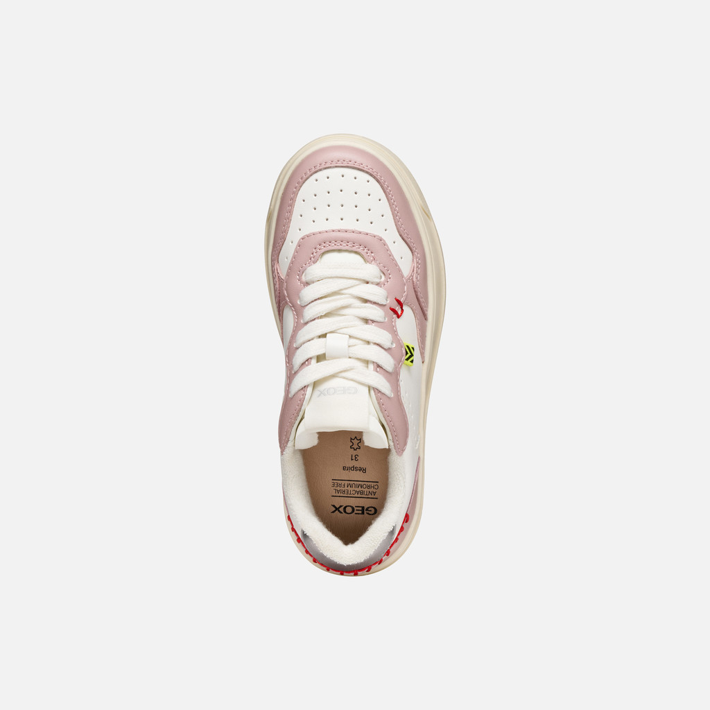 Low top sneakers LESTRELLA GIRL White/Rose - image number 5 | GEOX