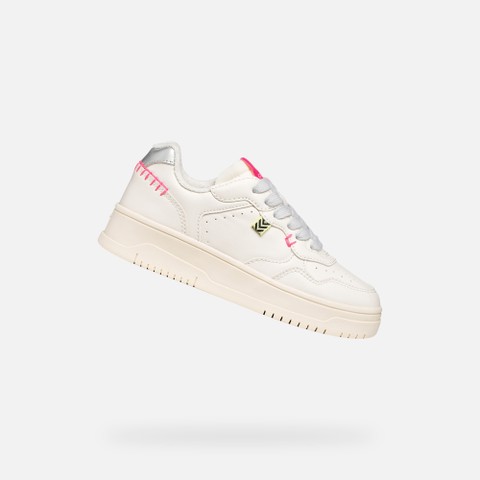 Sapatilhas baixas LESTRELLA MENINA Marfim claro/Prata | GEOX