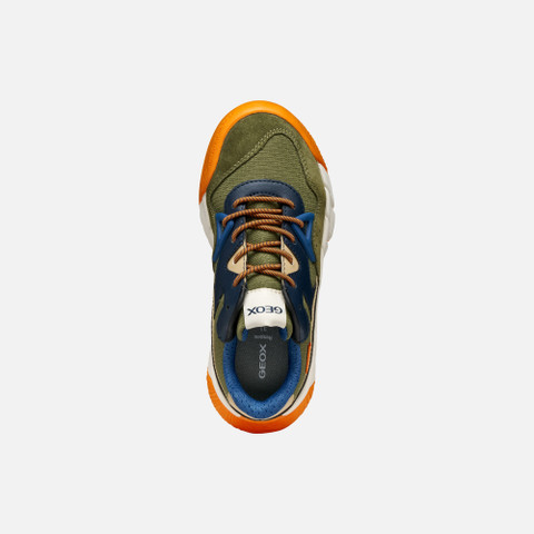 Low top sneakers FLEXYPER PRO BOY Military/Orange - image number 5 | GEOX
