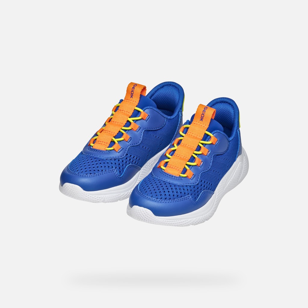 Zapatillas slip in SPRINTYE FAST IN NIÑO Azul royal/Naranja - image number 7 | GEOX
