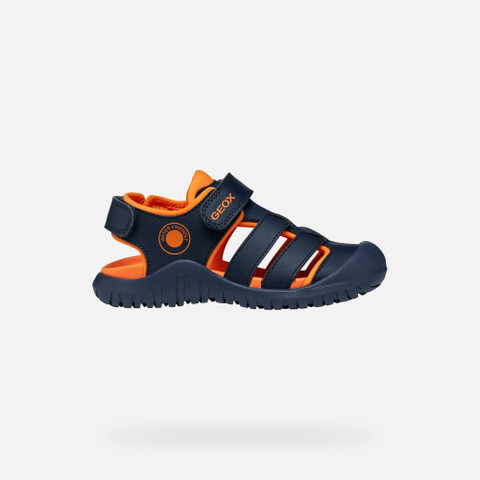 Closed toe sandals S. FUSBETTO PRO   BOY Navy/Orange - image number 1 | GEOX
