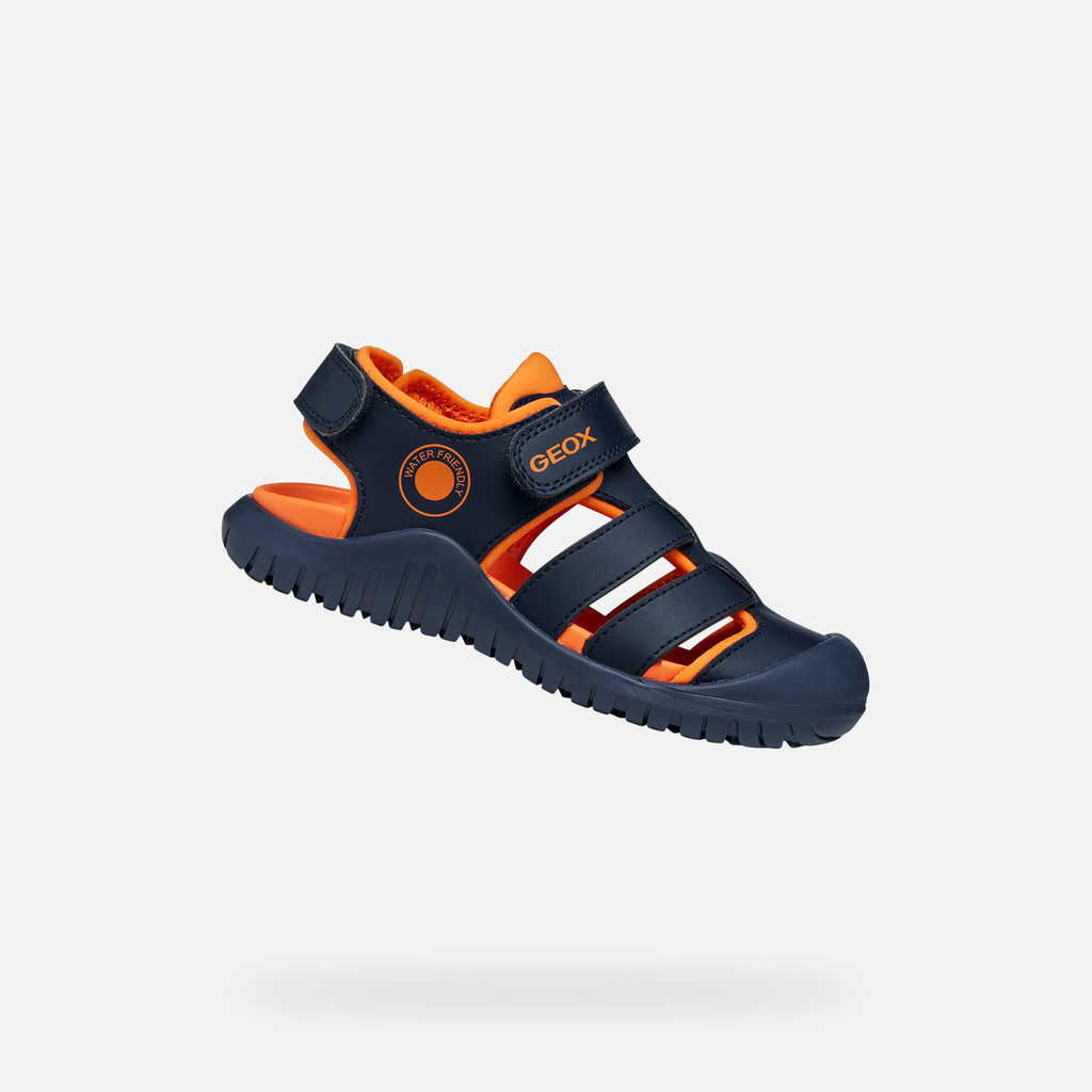 Closed toe sandals S. FUSBETTO PRO   BOY Navy/Orange - image number 0 | GEOX